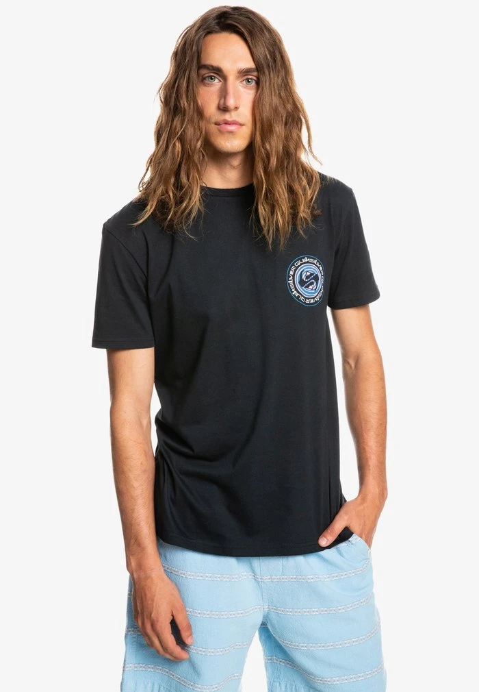 Best Pirce β Quiksilver CIRCLE GAME - Print T-shirt - Black π 3 Best Pirce β Quiksilver CIRCLE GAME - Print T-shirt - Black π