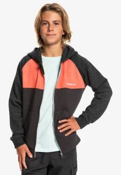 Wholesale ❤️ Quiksilver EASY DAY - Zip-up Sweatshirt - Cherry Tomato 🔥
