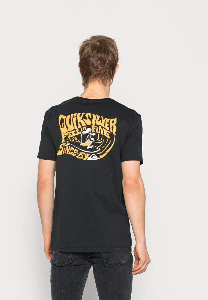 Best deal π Quiksilver SMOOTH MOVE SS - Print T-shirt - Black π 3 Best deal π Quiksilver SMOOTH MOVE SS - Print T-shirt - Black π
