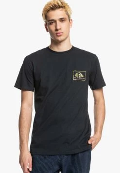 Flash Sale 🧨 Quiksilver RETURN TO THE MOON - Print T-shirt - Black ⌛
