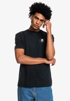 Outlet 🧨 Quiksilver OUTTA ROAD SS - Print T-shirt - Black 🤩 -Quiksilver shop 08a8879a95c84b7ca049cedf64ac0110