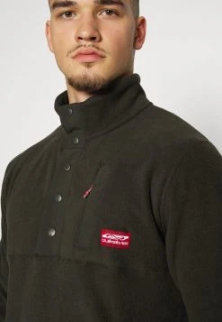 Outlet 😀 Quiksilver NO DESTINATION HALF SNAP - Fleece Jumper - Phantom 🛒 -Quiksilver shop 0e30c0b4c626457197858c07fda610c4