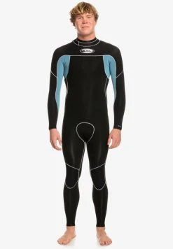 Outlet ❤️ Quiksilver CAPSULE SATURN - Wetsuit - Black Provincial Blue 😍