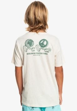 Budget 🔥 Quiksilver NEW WORLD - Print T-shirt - Antique White Heather 🛒 -Quiksilver shop 14044cdd75484f16944ee84f99c646d0
