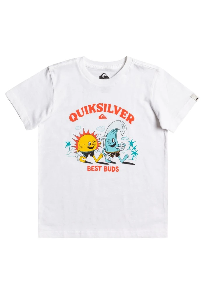 Best Pirce ⌛ Quiksilver BEST BUDS - Print T-shirt - White ⭐ 3 Best Pirce ⌛ Quiksilver BEST BUDS - Print T-shirt - White ⭐