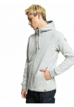 Promo 👏 Quiksilver KELLER - Zip-up Sweatshirt - Light Grey Heather 🧨 -Quiksilver shop 19fc3128b7bc4f71bbeaa5f86697138f