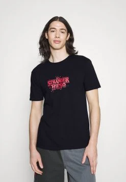 Cheapest ❤️ Quiksilver STRANGER THINGS SEASON ENDER TEE - Print T-shirt - Black 🛒