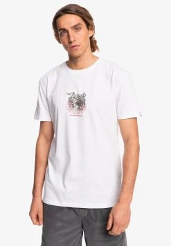 Promo β¨ Quiksilver ACTION REPLAY - Print T-shirt - White βοΈ