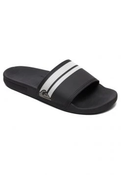 Outlet 🎉 Quiksilver RIVI SLIDE - Pool Slides - Black/white 🔔 -Quiksilver shop 37de1a2d67c8492fad9e4c2670715389