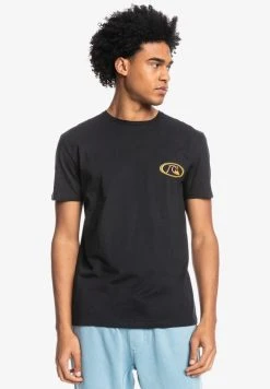 Cheap 💯 Quiksilver OVAL SCRIPT SS - Print T-shirt - Black ⌛ -Quiksilver shop 39f3fab40d754f9ea378ddcc3a847098