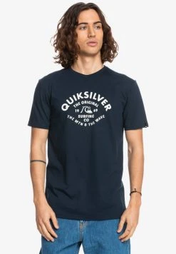 Buy 🤩 Quiksilver SCRIPT - Print T-shirt - Navy Blazer 🛒