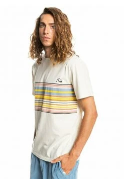 Discount 🥰 Quiksilver RYTHMIC STRIPE - Print T-shirt - Antique White 👏 -Quiksilver shop 3a97e38102ef440f9b042c579a764a72