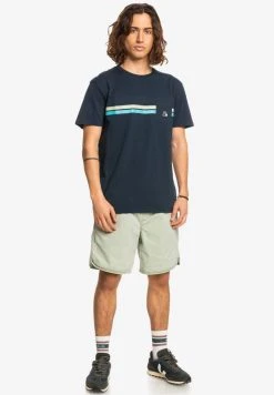 Best Pirce ❤️ Quiksilver STRIPED FLOW SS - Print T-shirt - Navy Blazer ⭐ -Quiksilver shop 3cbceda5286b48c2b83ef1e7d8bdf422