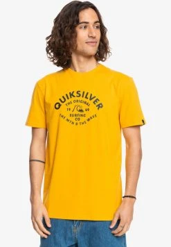 Best deal ⭐ Quiksilver SCRIPT - Print T-shirt - Golden Rod ❤️