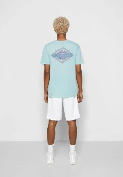 Discount 💯 Quiksilver FIRST MIND - Print T-shirt - Light Blue 👍 -Quiksilver shop 4684fc3e1104467a9b001a697abb2de9