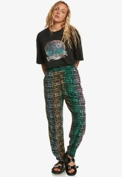 New 🔔 Quiksilver NEW WAVE - Tracksuit Bottoms - Black New Wave 😀