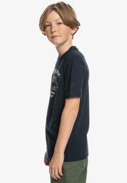 Budget 👏 Quiksilver BEACH TRIPS SS YTH - Print T-shirt - Navy Blazer 🔔 -Quiksilver shop 52a2b28f8bd44bd79fd0490bb4021a1c