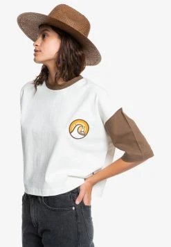 Top 10 ✨ Quiksilver VINTAGE CAMISETA DE MANGA - Print T-shirt - Teak 🎁 -Quiksilver shop 58f55dcca74e4aa598fca7d7baab72fd