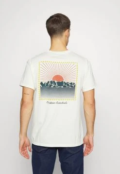 Best Sale 👍 Quiksilver MOUNTAIN RISE TEES - Print T-shirt - Antique White 🎁 -Quiksilver shop 593595839a61435fadcc826308062c1f