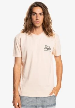 Best Pirce π€© Quiksilver SLOW MOVER - Print T-shirt - Almond Cream π§¨