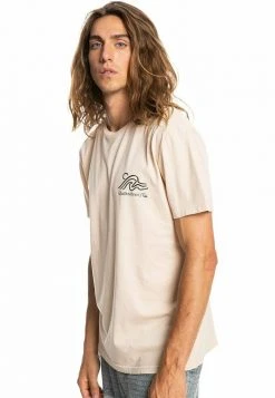 Best Pirce 🤩 Quiksilver SLOW MOVER - Print T-shirt - Almond Cream 🧨 -Quiksilver shop 6004c94313934a64be65ce426cea0108