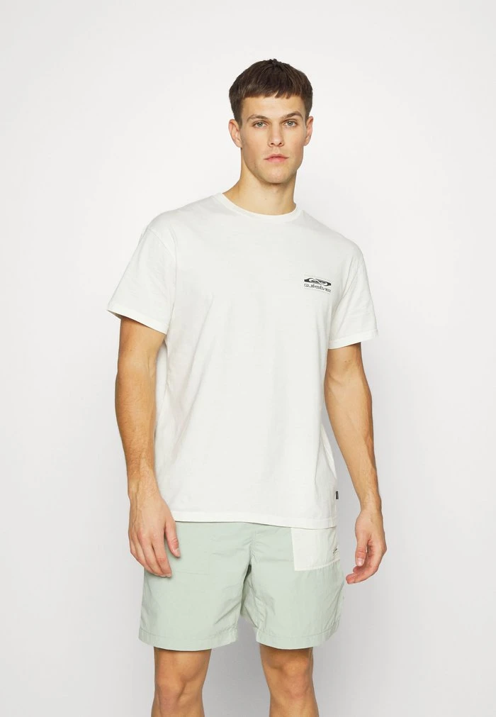 Best Pirce ❤️ Quiksilver TRAIL MAP TEES - Print T-shirt - Snow White 🤩 5 Best Pirce ❤️ Quiksilver TRAIL MAP TEES - Print T-shirt - Snow White 🤩 - Image 3