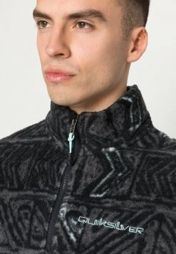 Best Pirce 🌟 Quiksilver CLEAN COASTS PRINT - Fleece Jumper - Black Heritageo ⭐ -Quiksilver shop 61c85e5a6cde49b5b11351156cd04270