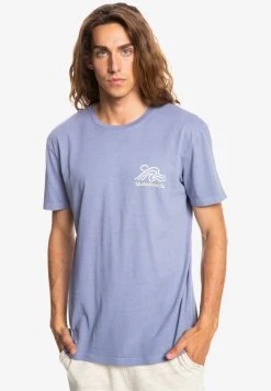 Discount π Quiksilver SLOW MOVER - Print T-shirt - Purple Impression π₯