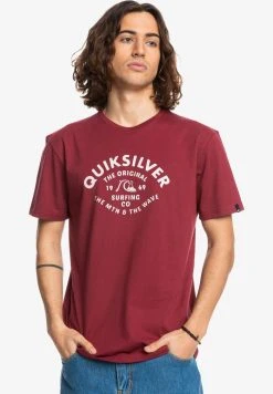 Flash Sale π― Quiksilver SCRIPT - Print T-shirt - Ruby Wine π