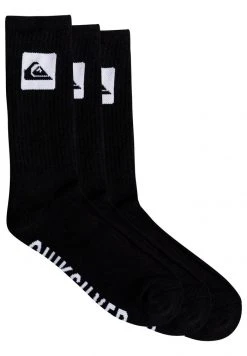 Best reviews of 🔔 Quiksilver 3 PACK - 🧦 Socks - Black 🧨
