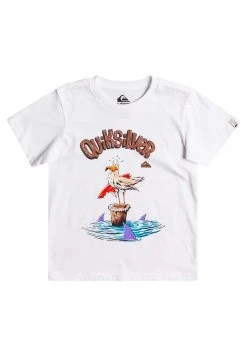 Buy 🤩 Quiksilver SEAGULLS - Print T-shirt - White 👍