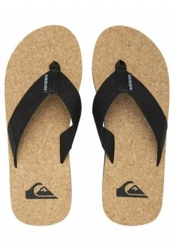 New 🧨 Quiksilver MOLOKAI ABYSS NATURAL - T-bar 🩴 Sandals - Black/brown/brown 🥰 -Quiksilver shop 8a9226cc2b4443148026f361338b85ab