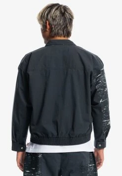 Best Pirce 👍 Quiksilver STRANGER THINGS UPSIDE - VINTAGE STYLE J - 🌞 Summer Jacket - Black 😀 -Quiksilver shop 8f76503608114a33b3933b416f2ffe83