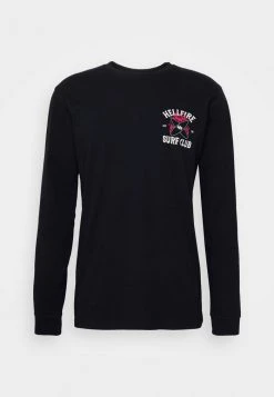 Deals ❤️ Quiksilver STRANGER THINGS HELL FIRE SURF CLUB - Long Sleeved Top - Black 🎉 -Quiksilver shop 9179227153fc4e07a1d8c9307621a195