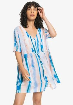 Buy 🧨 Quiksilver SEASIDE KURZÄRMLIGES - 👕 Shirt 👗 Dress - Marlin Tie Dye Stripe ✨