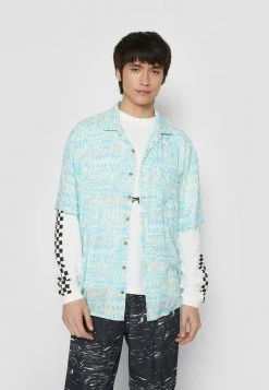 New 👍 Quiksilver STRANGER THINGS THE ARGYLE 👕 SHIRT - 👕 SHIRT - Mint/light Green ✨