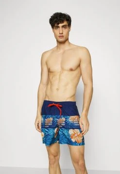 Buy 😉 Quiksilver EVERYDAY FLORAL STRIPE - Swimming Shorts - Navy Blazer 🎁