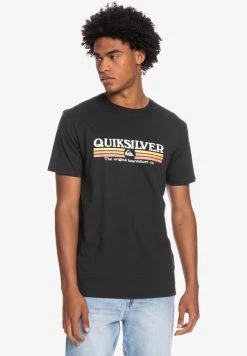 Best Pirce β Quiksilver LINED UP - Print T-shirt - Black π₯°