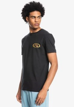 Cheap 💯 Quiksilver OVAL SCRIPT SS - Print T-shirt - Black ⌛ -Quiksilver shop b8fc419b140e48e6a20fcba8c99aae46