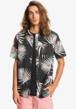 Hot Sale ⭐ Quiksilver POP TROPIC - 👕 Shirt - Black 🎉