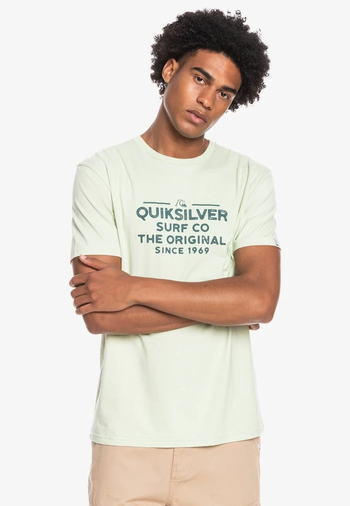 Brand new π Quiksilver FEEDING LINE MANCHES COURTES - Print T-shirt - Celendine π 3 Brand new π Quiksilver FEEDING LINE MANCHES COURTES - Print T-shirt - Celendine π