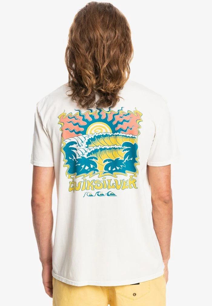 Deals 𧨠Quiksilver Print T-shirt - Antique White π― 5 Deals 𧨠Quiksilver Print T-shirt - Antique White π― - Image 3