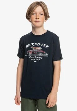 Budget 👏 Quiksilver BEACH TRIPS SS YTH - Print T-shirt - Navy Blazer 🔔 -Quiksilver shop c589837dac934d1e81bd0a03777ce3d5