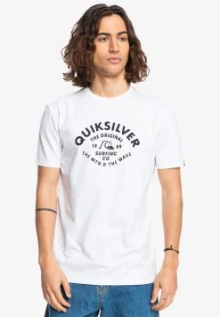 Wholesale ✨ Quiksilver SCRIPT - Print T-shirt - White ✨