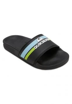 Best Sale 🛒 Quiksilver RIVI - Pool Slides - Black Orange Blue 👍 -Quiksilver shop d0866bd3d5a3458fa68c46c1d8fad58e
