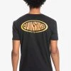 Cheap 💯 Quiksilver OVAL SCRIPT SS - Print T-shirt - Black ⌛ -Quiksilver shop d6eb4c55154c41e1bfa980cb6c244bd8