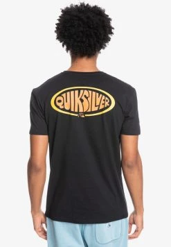 Cheap π― Quiksilver OVAL SCRIPT SS - Print T-shirt - Black β