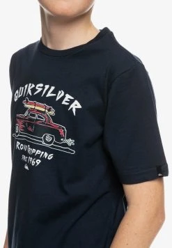 Budget 👏 Quiksilver BEACH TRIPS SS YTH - Print T-shirt - Navy Blazer 🔔 -Quiksilver shop d7212b2eab5746cfb7bb334d09ba114f