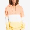 Best Pirce 😉 Quiksilver OMBRE DYE HOOD - Hoodie - Peach Pink Ombre Dye 👍