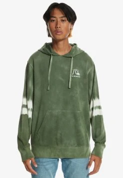Outlet 🔥 Quiksilver ENGINEERED TIE DYE HOODIE - Hoodie - Loden Frost Enginered Plaid ⭐